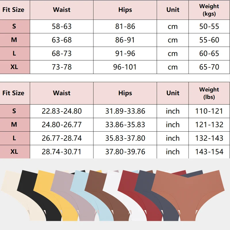 4PCS Women\'s Seamless Maillard Underwear Sexy V-Shaped Mid Waist Ice Silk Briefs 10 Soild Color Cozy Stretch Sexy Underpant S-XL