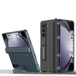 GKK Magnetic Hinge Case For Samsung Galaxy Z Fold 7 Fold 6 5 4  Tempered Glass Bracket Matte Plastic Cover For Galaxy Z Fold6