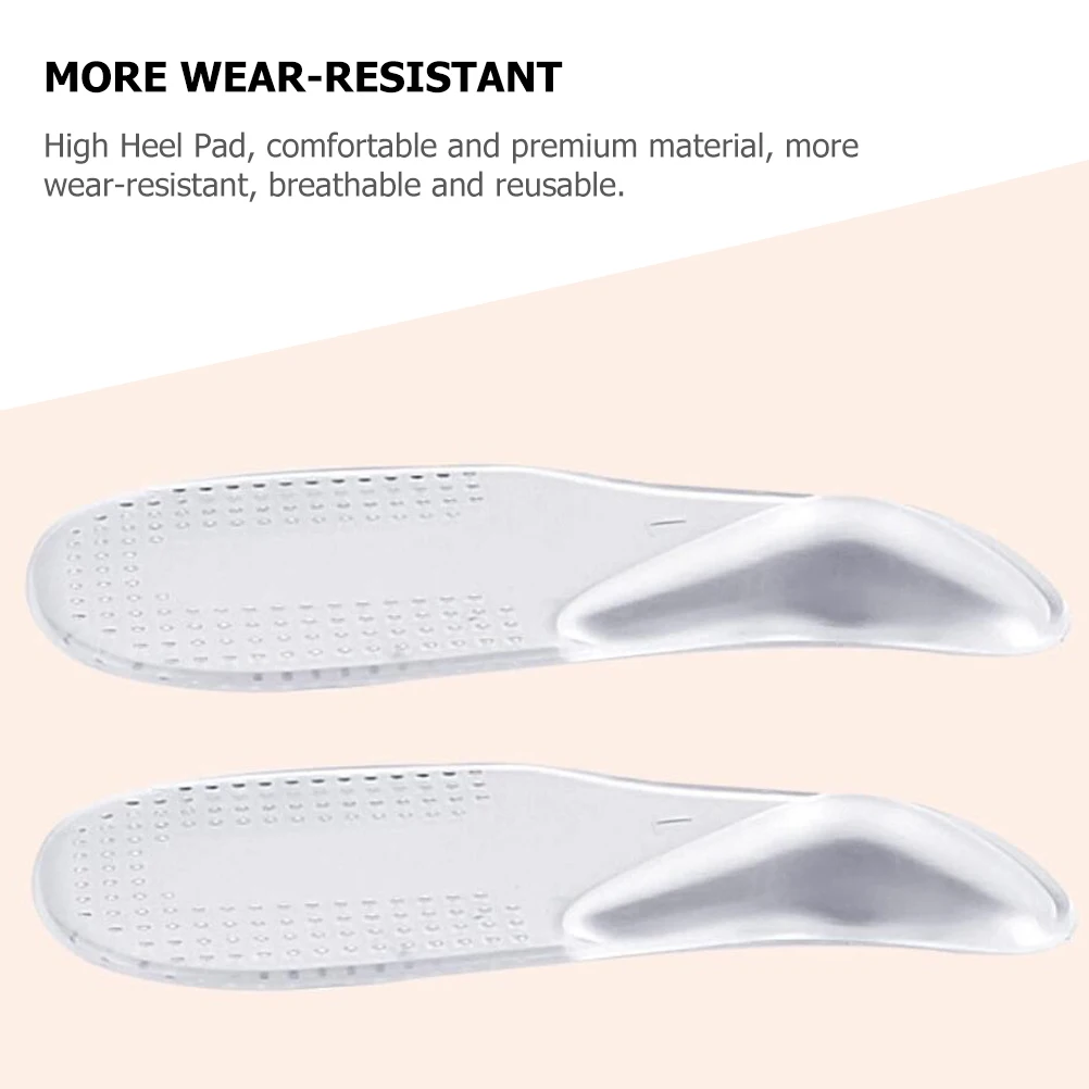 

3 Pairs High Heel Inserts Gel Insoles Supportive thotic Cushions Reusable Pads Shock Absorption Anti Slip Design For Shoes