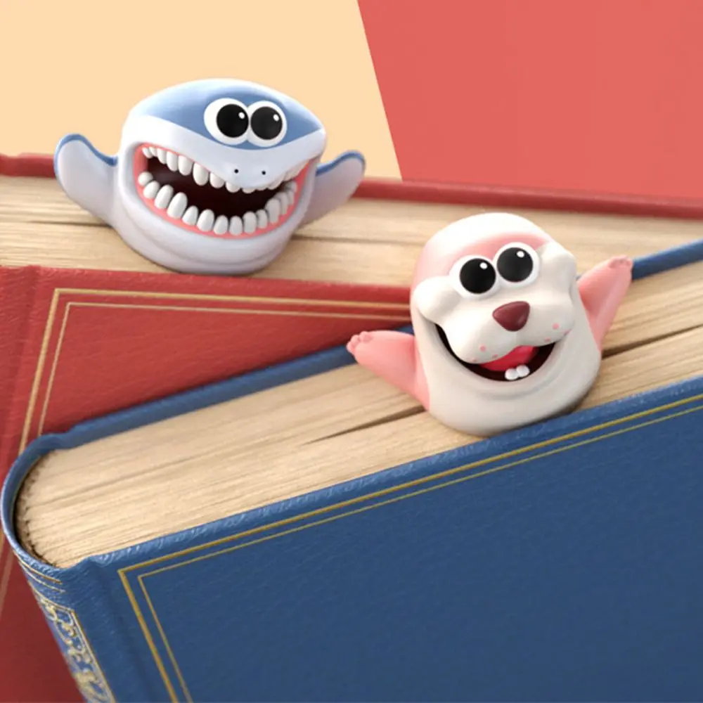 3D Stereo Cartoon Bookmarks Ocean Series Seal Octopus Creative Cute Stationery Student Personalized Creative Gift