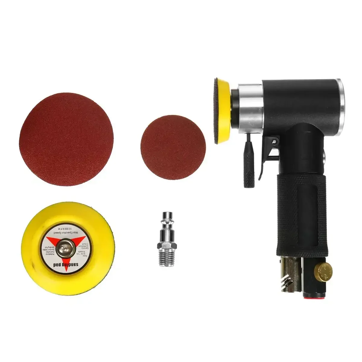 25Pcs 2-3in Air Polishing Machine 15000rpm Pneumatic Grinding Sander 4.0cfm 90psi Mini Car Polisher Tool Power Tool Accessories