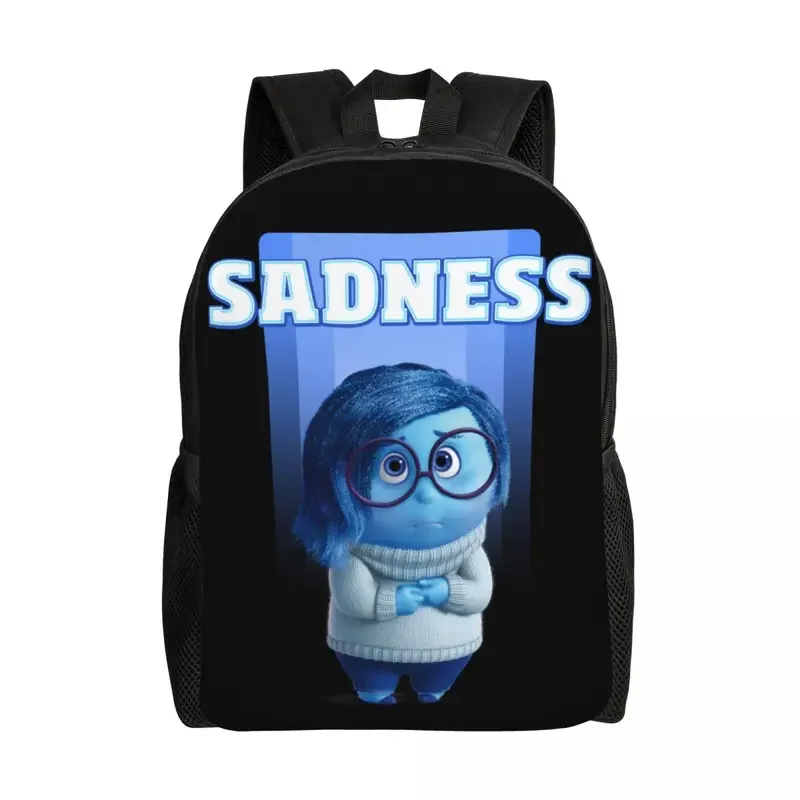 

Рюкзак Inside Out Sadness на заказ для женщин и мужчин, сумка для школьников, подходит для 15-дюймовых сумок для ноутбуков