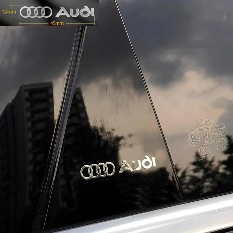 Car Metal Sticker For Audi High-end Decoration Center Console Wiper Rear View Mirror Window Exterior Interior Sticker Accessorie