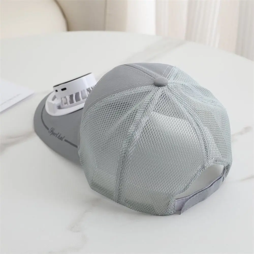 Men Women Polyester Solar Charging Fan Hat Sun Protection Duck Tongue USB Charging Fan Hat Fishing Hat Outdoor Activities