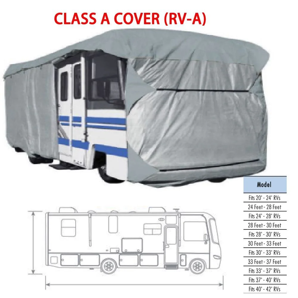 Waterproof Rip-Resistant Anti-UV Class a RV Cover Winter Snow Camper Motorhome Cover for 43'-46' Vehicles