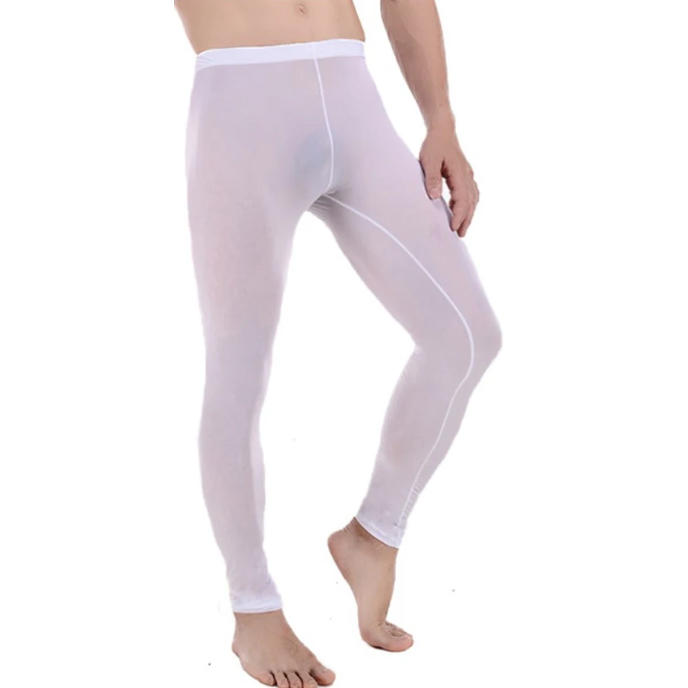 

Long Johns Mens Pants Daily Layer Leggings One Size Tight All Seasons Bottoms Breathable Comfortable Polyester