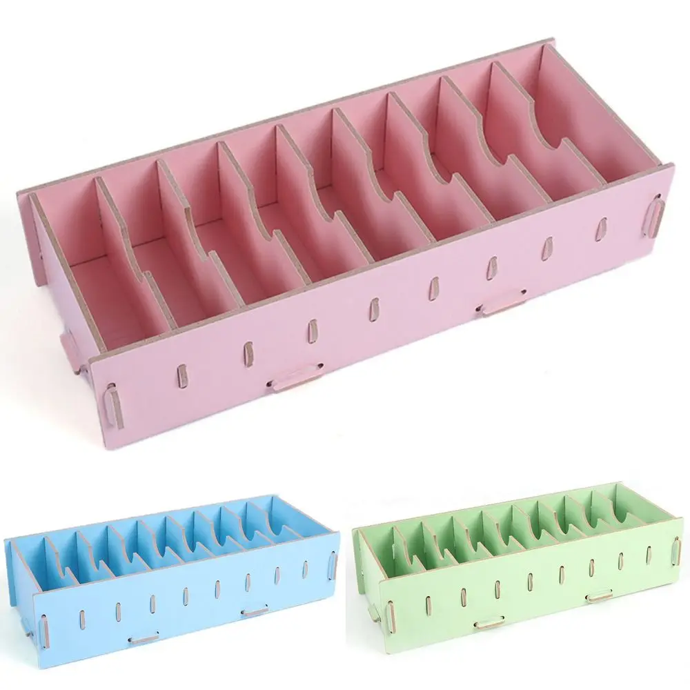 

Universal 9 Grid Business Card Holder Handmade Wooden Place Card Display Rack Removable Anti-slip Card Storage Box Desktop