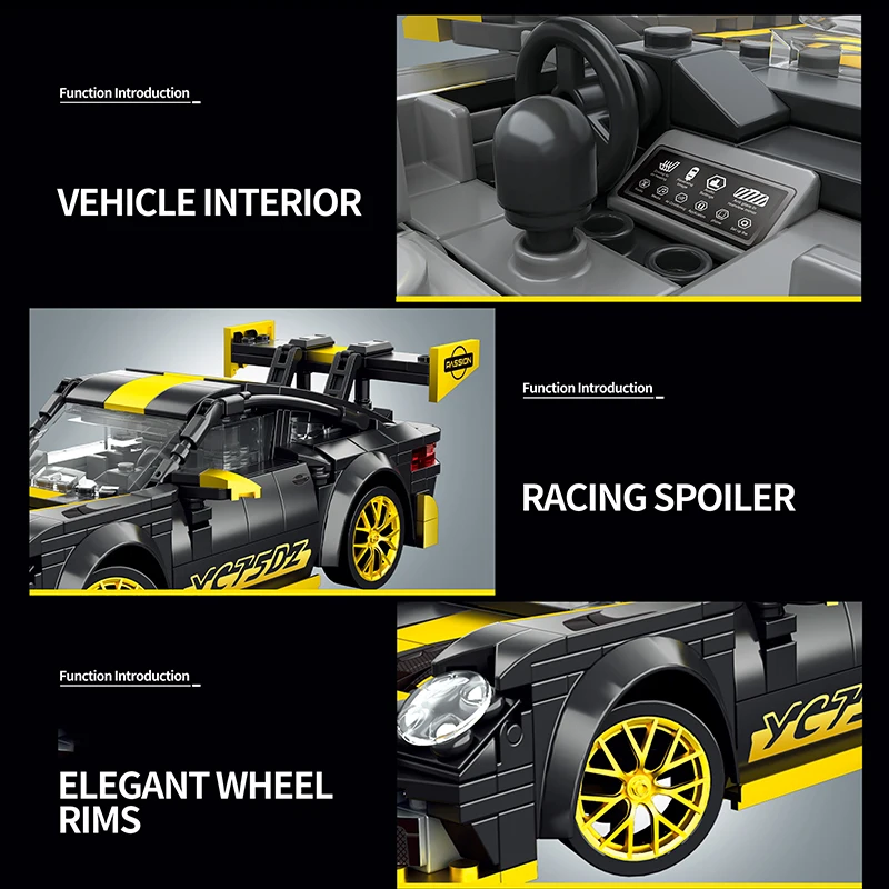 YC 23046 Meng Feng Chariot 1:20 RC Sportwagen Modell 474 Stück Bausteine Ziegel Montage Spielzeug für Jungen Weihnachtsgeschenk