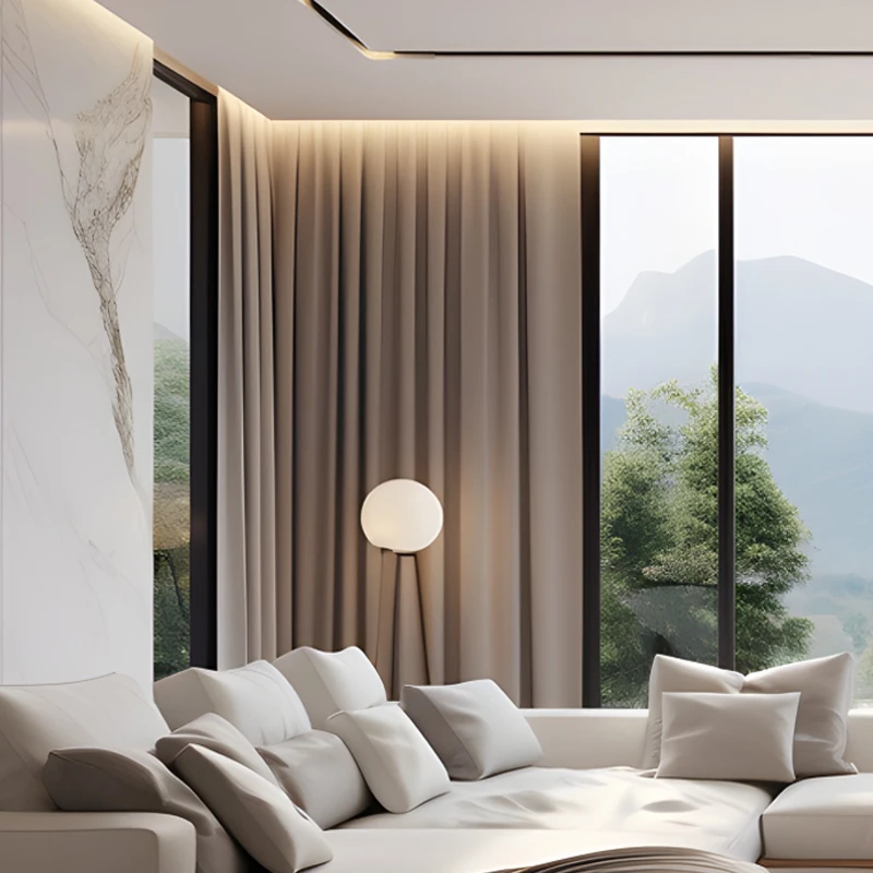 

Comes with Ambient Lighting Smart APP Custom Customized High Quality Blackout Bedroom Drapes Window Panel Mood Lighting
