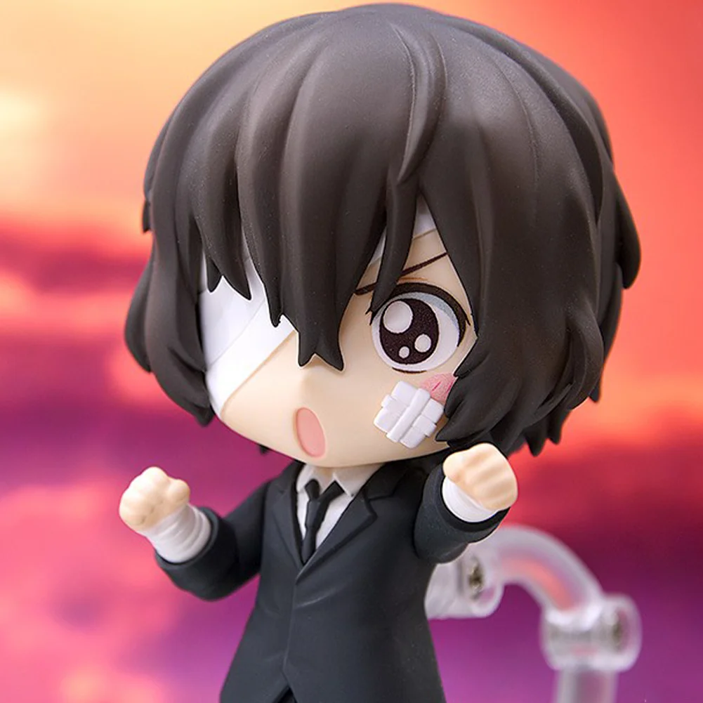 Japan Anime BSD Figures Dazai Osamu Movable head changing Action Figures Toy PVC Model Room Decor Collection Doll for Gifts