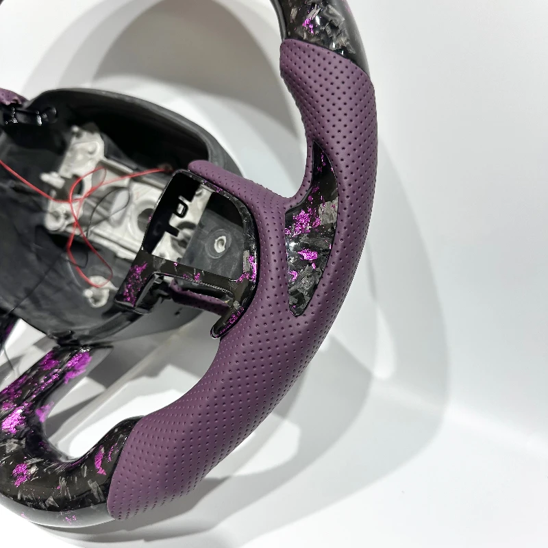 Will LED Car Tuning Forged Carbon Fiber Steering Wheel for Dodge Challenger SRT Charger Hellcat Grand Cherokee Automotive