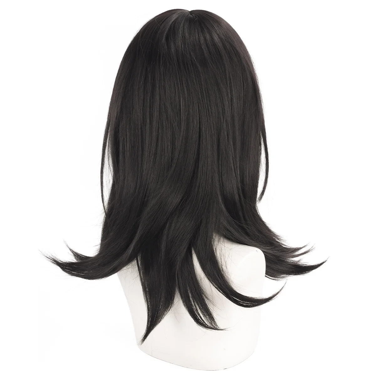 Peruca cosplay para personagens de anime 2d peruca cosplay de hailin de yahata com couro cabeludo realista comprimento médio e estilo virado
