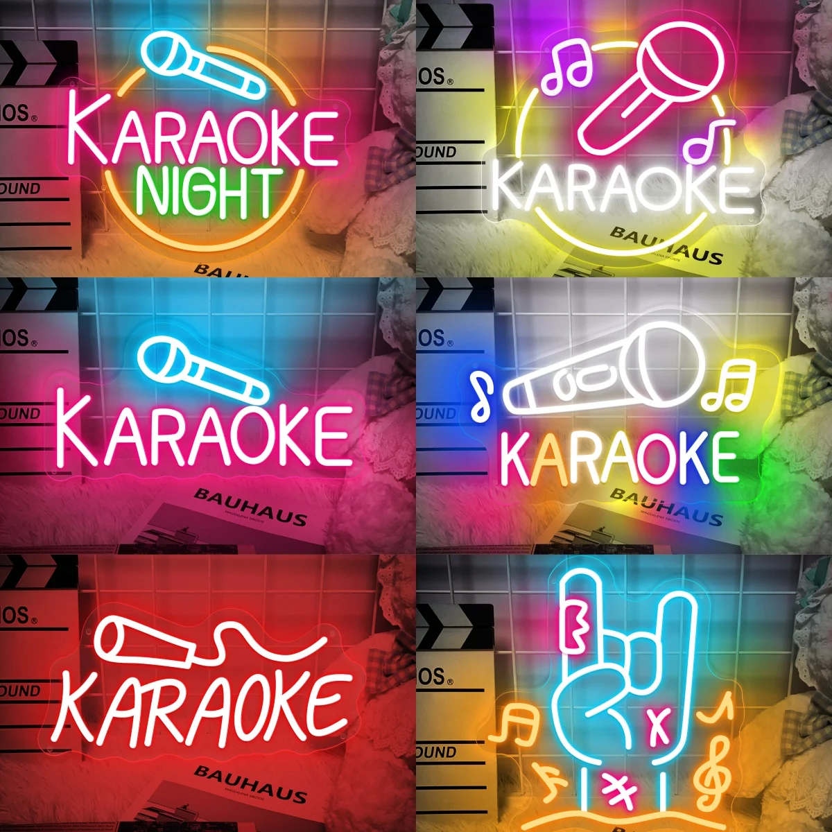Karaoke Night Neon Sign Light Karaoke Room Wall Decoration USB Game Room Man Cave Karaoke Light Up Sign Party Birthday Gift