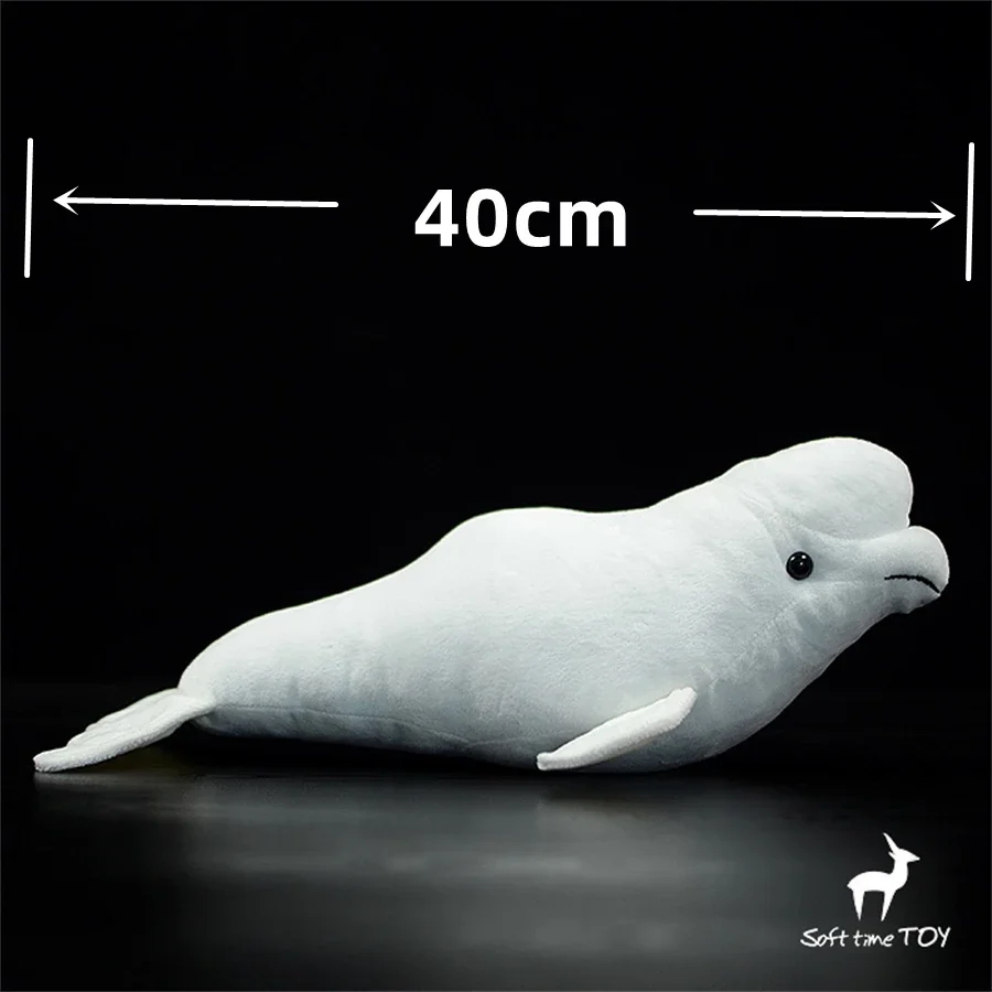 White Whale High Fidelity Anime Cute Plushie Beluga Plush Toys Lifelike Animals Simulation Stuffed Doll Kawai Toy Gifts For Kids