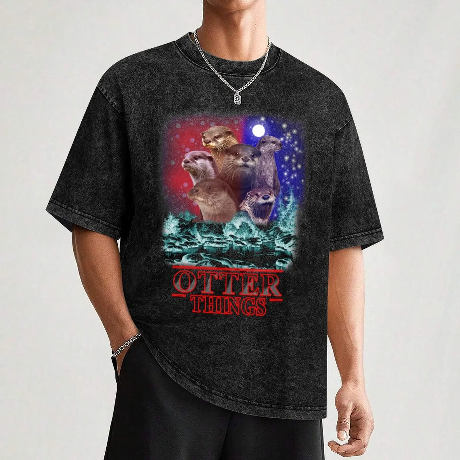 Otter Thing T-Shirt Casual Lightweight Short Sleeve Top