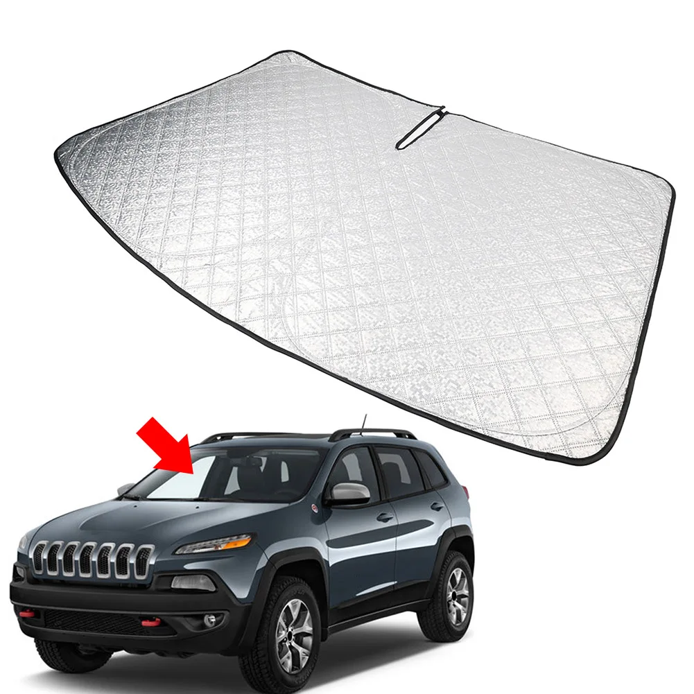 Foldable Sunshade Cover Car Windshield Sun Shade Visor Protector For Jeep Cherokee SUV 2014 2015 2016 2017 2018 2019 2020 2021