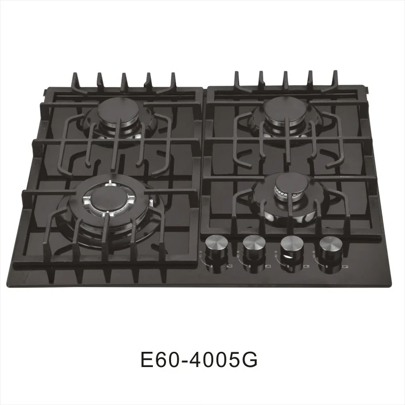 เตาแก๊สแบบฝัง 4 หัวเตา ขนาด 60 ซม. หน้ากระจก