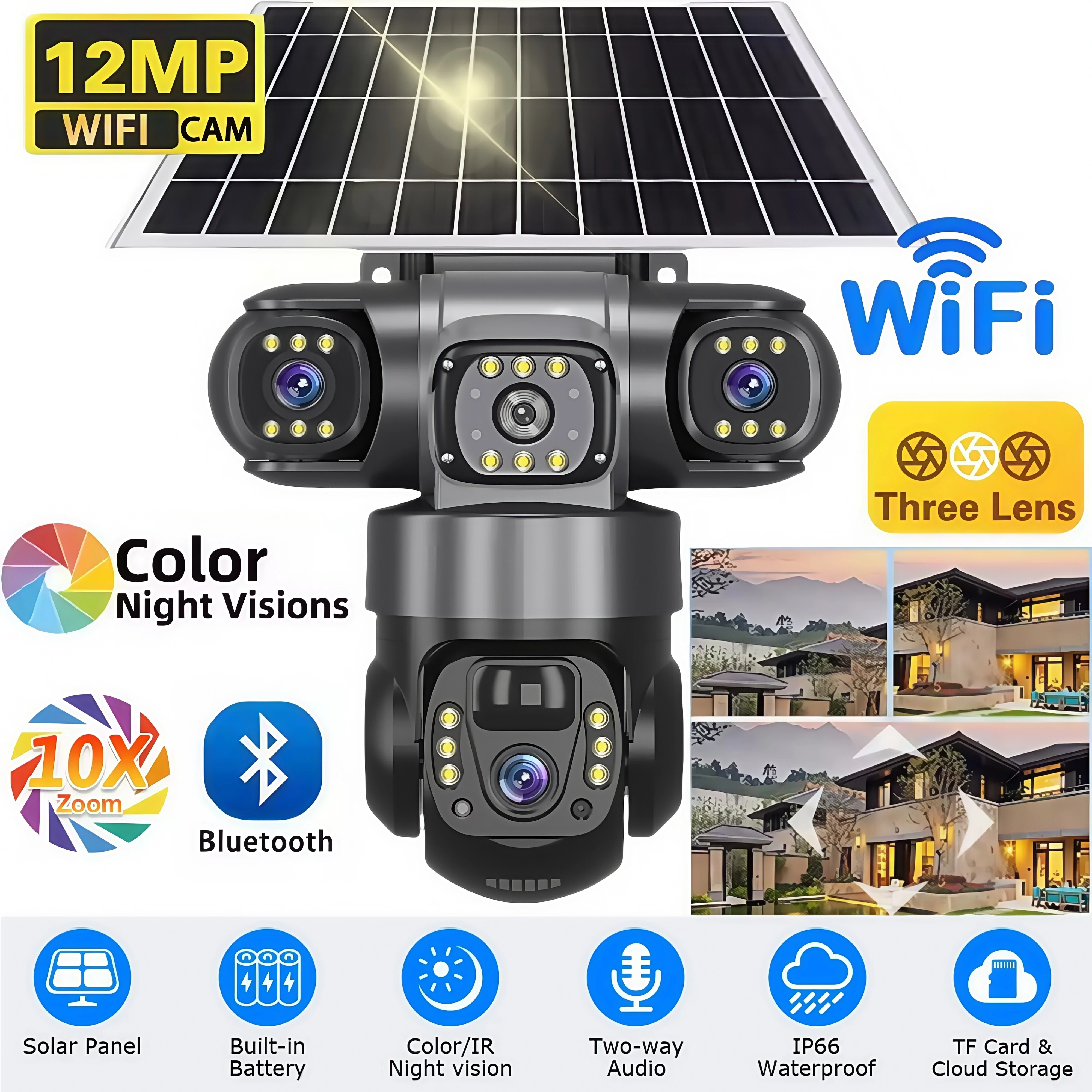 12MP Hd Solar Outdo… - image