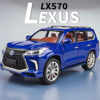 1:24 Lexus LX570 Alloy Off Road SUV Diecast Metal Model Sound and Light Toy Collect Hobby Model Ornaments Gift For Friend Boys