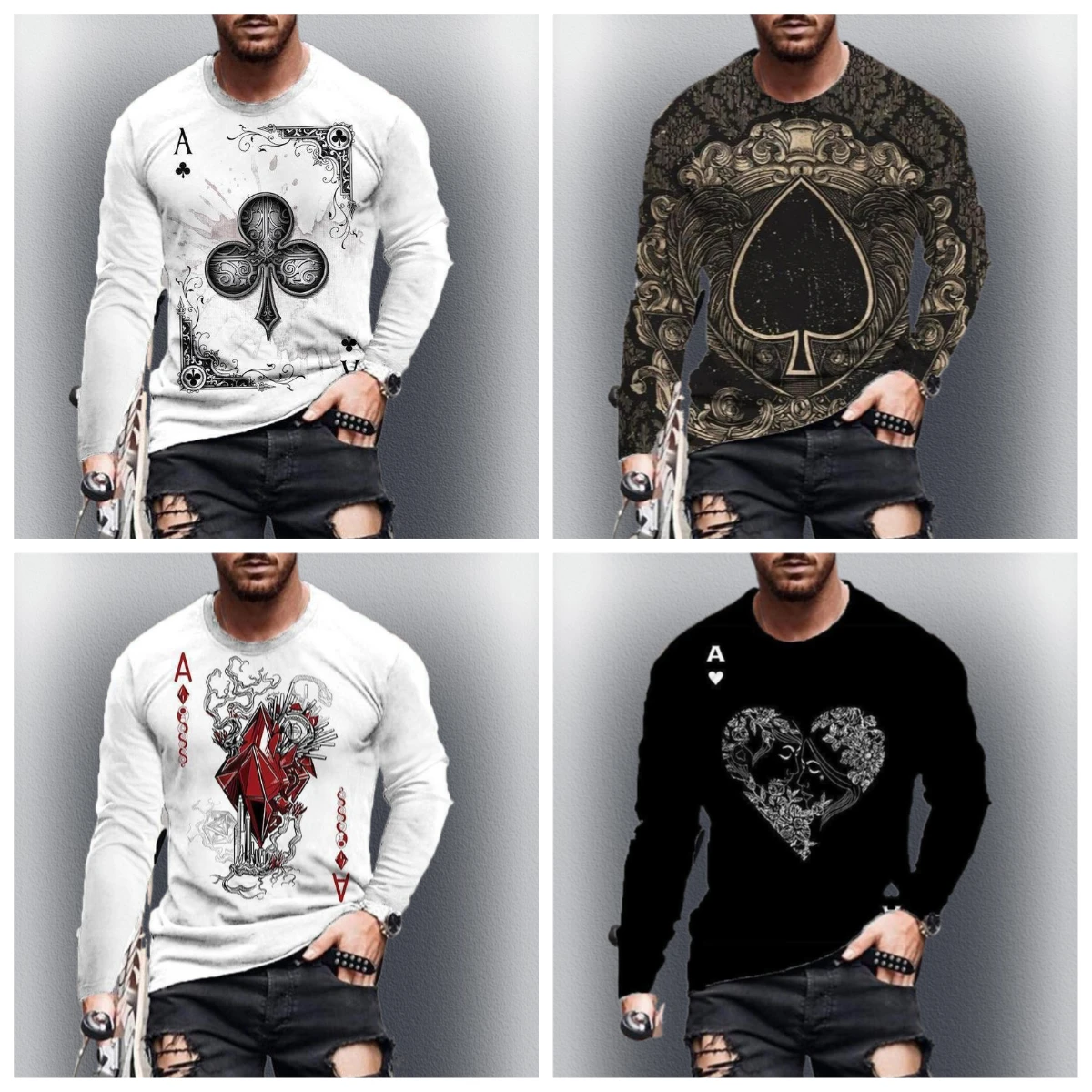 

25 3D Printed Dragon Eagle T-Shirt for Men Cool Animal Pattern Tees Autumn Casual Long Sleeves Street O-Neck Tops Loose T Shirts