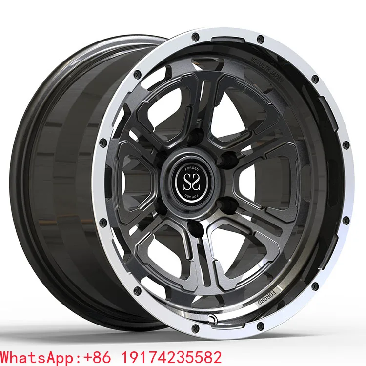 

6x139.7 22x9.5 Custom 1-PC Rims Gun Metal Machined Edge for Lexus 600