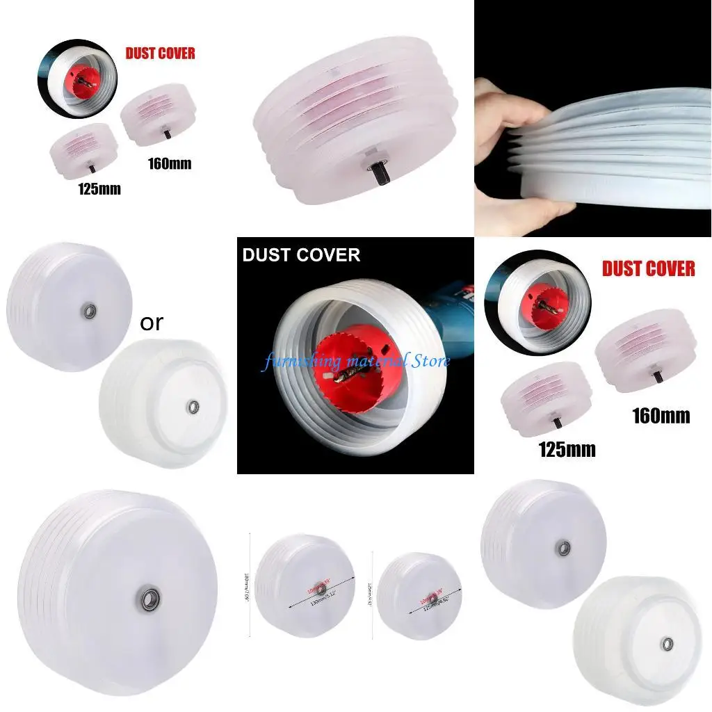 

Y5GD Hammer Drill Dust Collector Portable 125/160mm Bowl Dust Cover Dust Catcher for Gypsum Ceiling Downlight Hole Opener