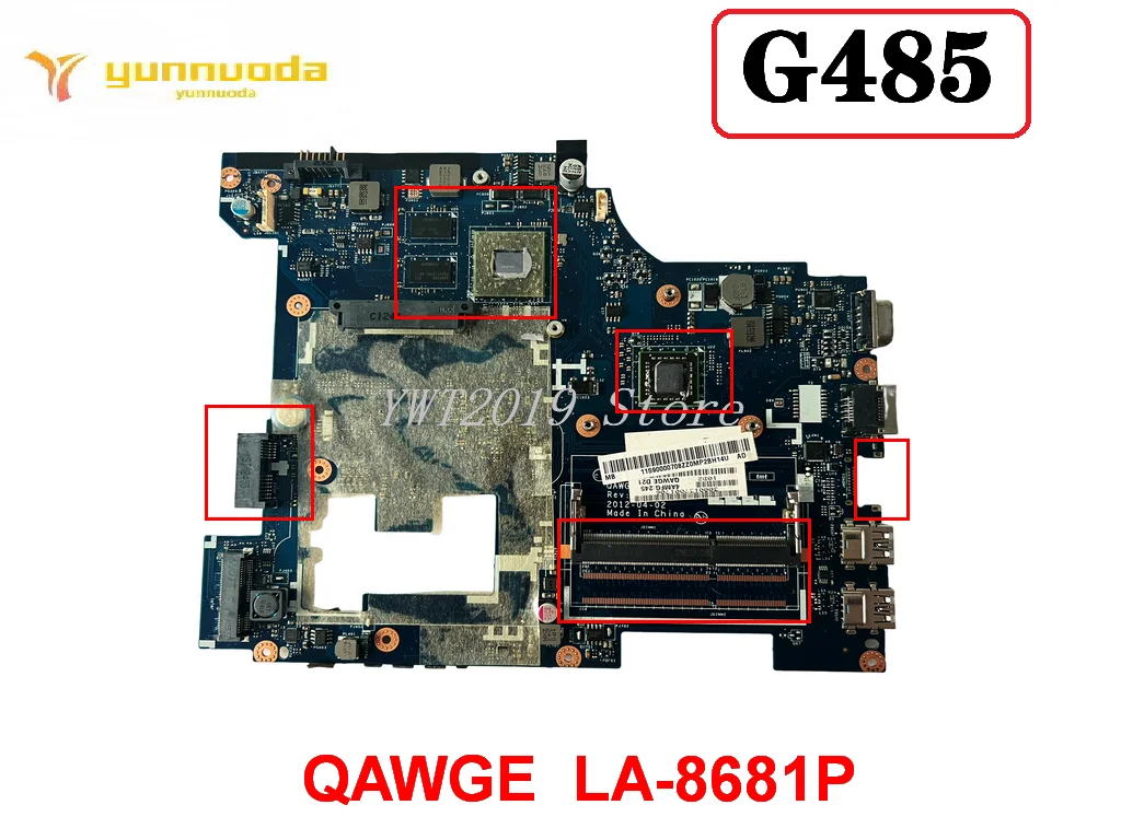 LA-8681P for Lenovo G485 laptop motherboard With E1-1200 CPU UMA GPU QAWGE   tested good