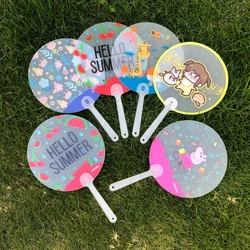 10Pcs Girlfriend Boyfriend Ideas Gift Cute Mini Transparent Blank Fan Child Kids DIY Art Fan Wedding Birthday Party Favors