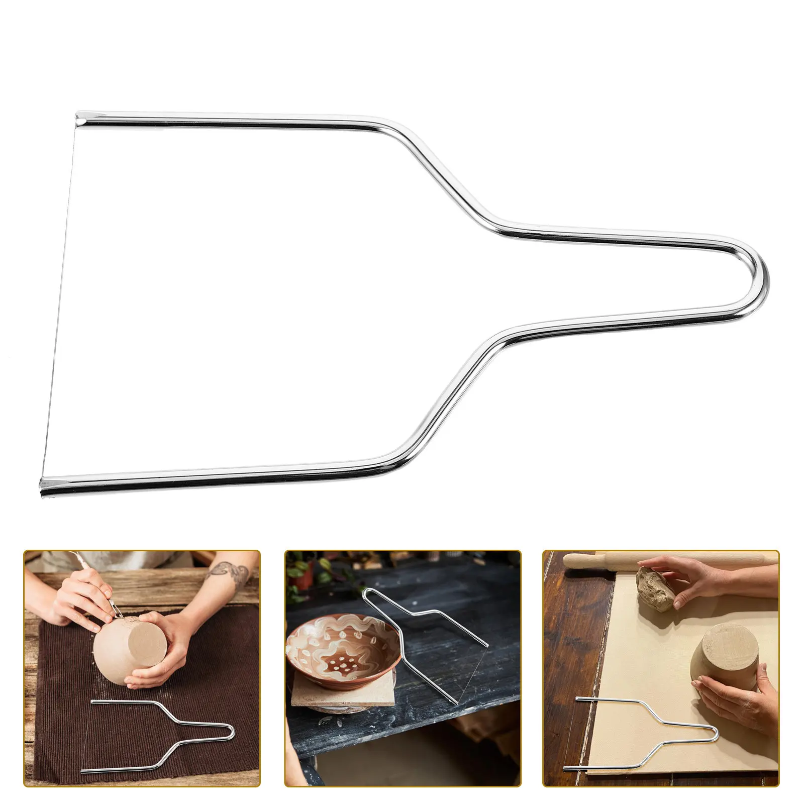 Ergonomic Handheld Clay Cutter Wire Cutting Tool for DIY Pottery Clay Sculpting Ceramic Modeling Mud Shaping and DIY Crafts