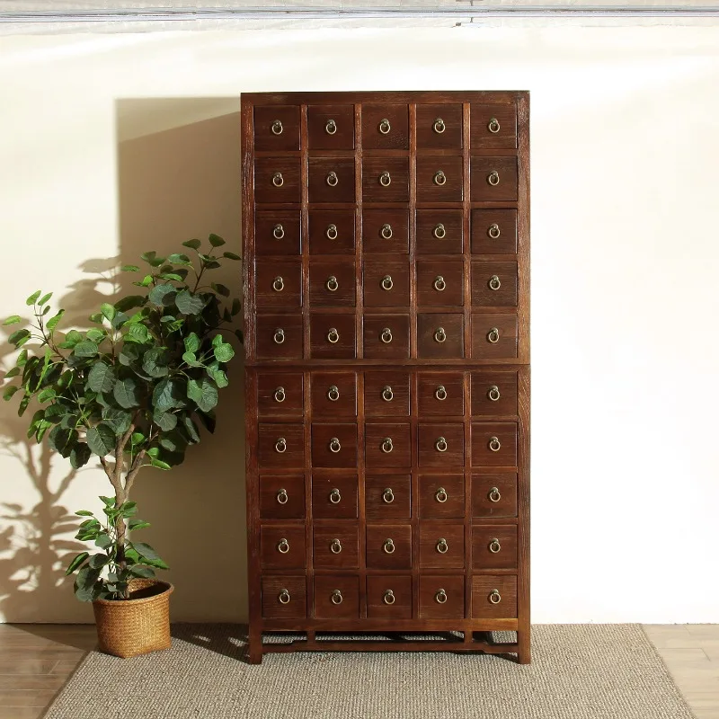 Solid wood traditional Chinese medicine cabinet Household traditional Chinese medicine storage cabinet