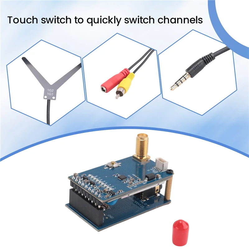 

1.2G 1.3G VRX 8CH FPV Video Receiver PAL/NTSC 2-6S For Fatshark Skyzone FPV Goggles-Y41A