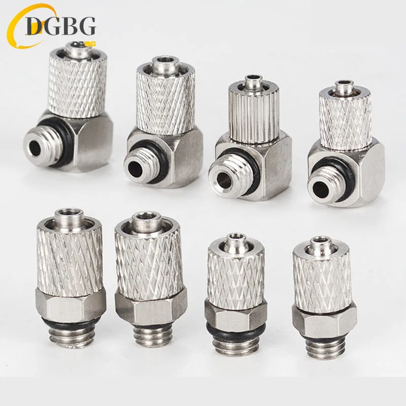 Miniature Fittings M-3H-4 M-4HL-4 Male Thread M3 M4 M5 M6 Tube 4 6mm Pneumatic Pipe Air Hose Quick Fitting Mini Connecto