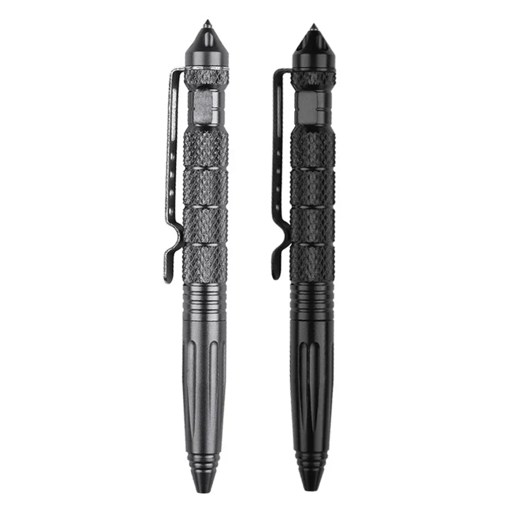 Metal Caneta Esferográfica Conjunto de Recargas, Tactical Roller Ball Pen, Assinatura Papelaria, Escritório e Material Escolar, Escrita Presente, 1 + 5 Pcs por Conjunto