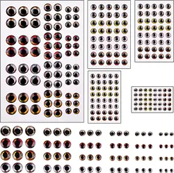 Fishing Lure Eyes 4D Artificial Fish Eyes for Making Fishing Bait Realistic Fly Tying Fake Eye Crafts DIY
