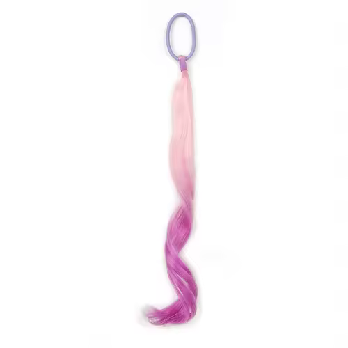 Colored Hair Extensions Synthetic 14"  Lightweight Colored Hair Extensions for Kids Curly Ponytail Extension with Elastic Tie - Image 10