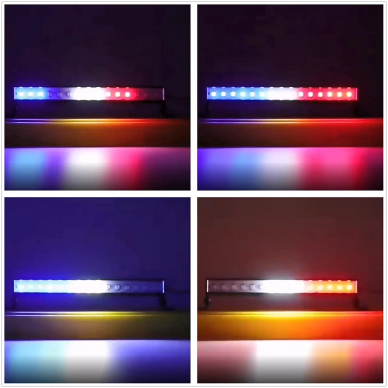 136MM 15 LED Light Bar Colorful Roof Lamp Lights For Axial SCX10 90046 Traxxas TRX4 Slash Rustler 1/8 1/10 RC Crawler