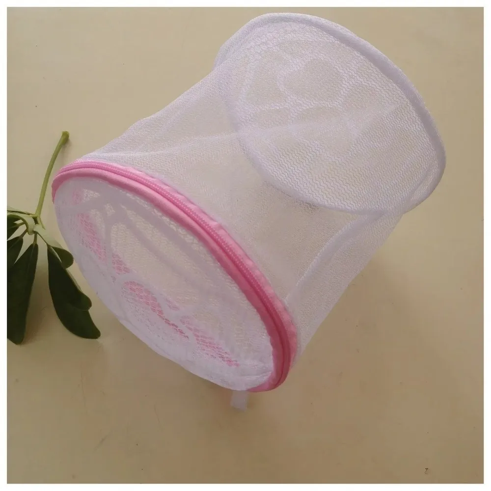 Delicate With Zipper Lingerie Washing Mesh Bag Polyester Separation Design Net Bra Bag Foldable Underwear Laundry Bag Home Use