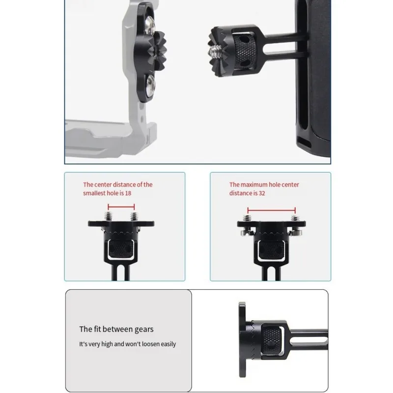 

FEDI-Aluminum Rotating Side Grip Universal Camera Cage Handle For DSLR Cages, 2-5Kg Load Capacity