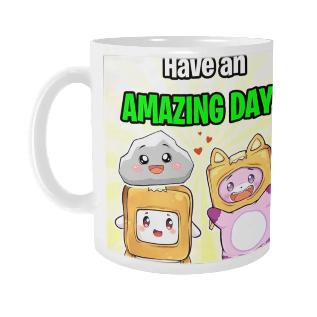 Lankybox Foxy Boxy Kawaii Ceramics Coffee Mugs Tea Cup Milk Cups Gifts Drinkware Coffeeware