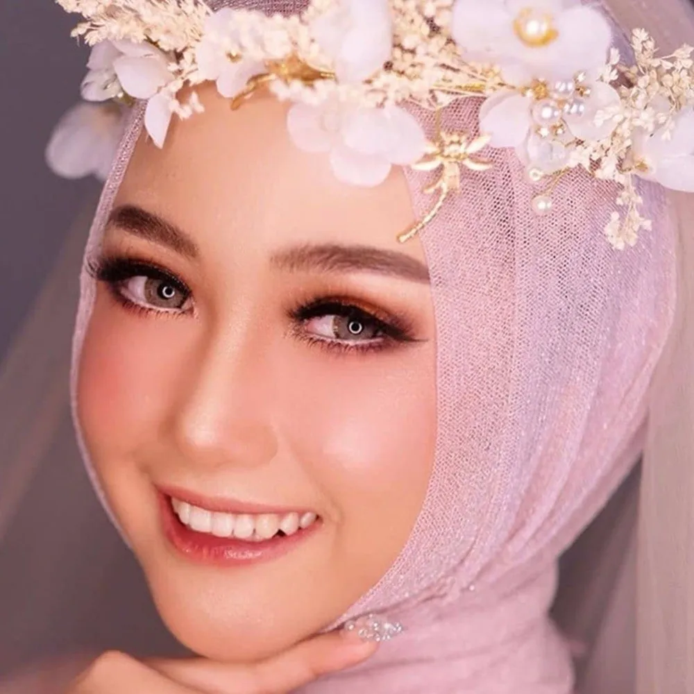 Изысканный белый головной убор невесты с цветочным лесом, повязка на голову для фотографий, ветка в корейском стиле, свадебные аксессуары для волос для женщин