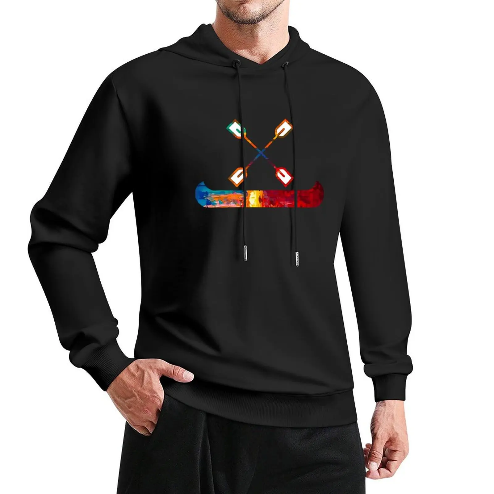 Abstract Kayak Art Pullover Hoodie korean autumn clothes streetwear men new in hoodies