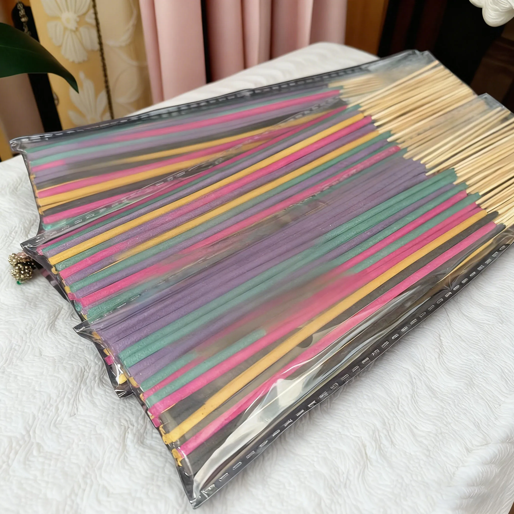 50/100/200/400 قطعة، أعواد البخور الممتازة، النكهات: زهر الكرز، الياسمين، النعناع، الفانيليا، الورد، الخزامى، خشب الصندل، الأوكالبتوس، أسلوب البوب، الفن الأدبي، مناسبة للأماكن الداخلية والخارجية واليوجا وغيرها من الأماكن