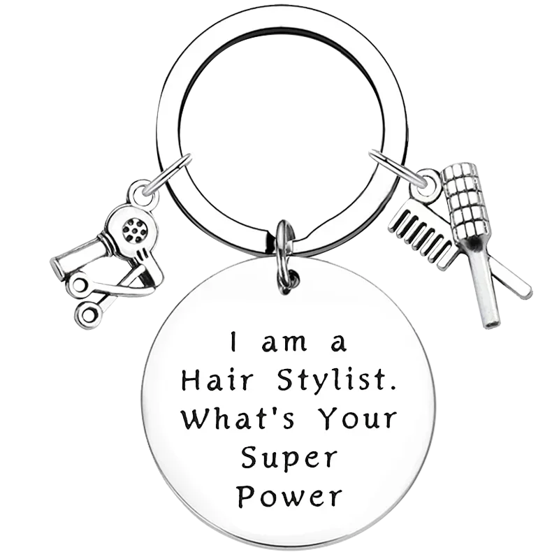 Hairdresser Gifts Hair Stylist Keychain I Am A Hair Stylist Key Rings Hairdresser Birthday Graduation Gifts