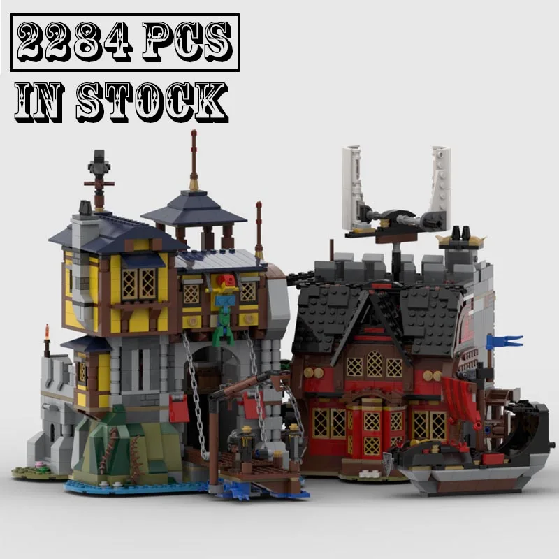 New MOC-150348 Castle and Pirates (and Cthulhu) Building Blocks Bricks Movie Scene Assembly Children Kids Toys Birthdays Gifts