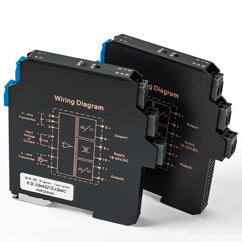 Transmissor de sinal de tensão de corrente dc 4-20ma 0-10ma 0-20ma 0-10v 0-5v 1-5v conversor de sinal analógico 1 em 1 saída isolador de sinal dc