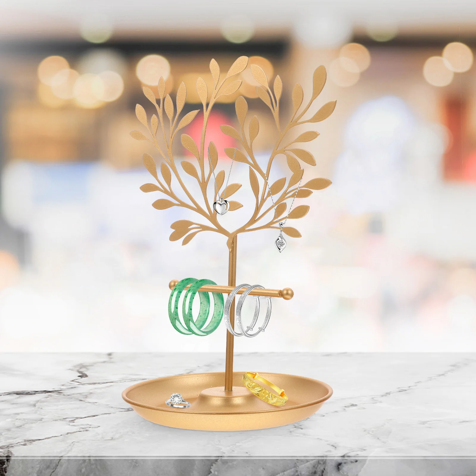 Metal Jewelry Display Stand Sturdy Necklace Organizer Earring Display Rack Jewelry Organizer Decorative Rack Earring Stand