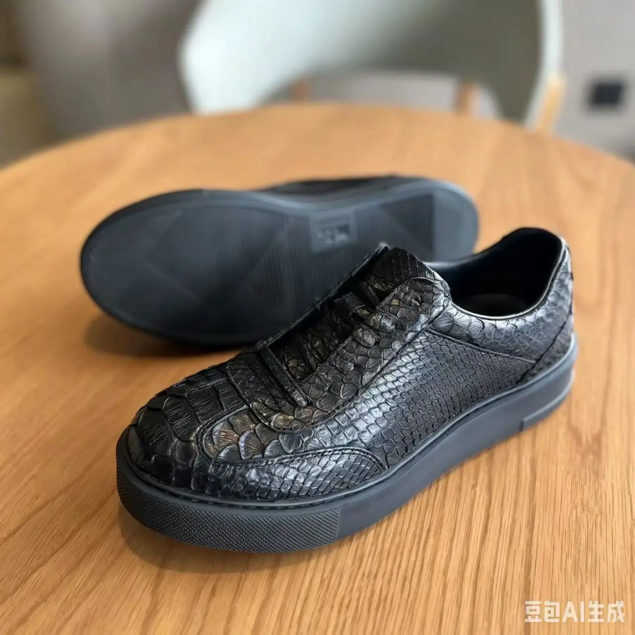 2026 new arrival Fashion snake Skin causal shoes men,male Genuine leather shoes PDD813