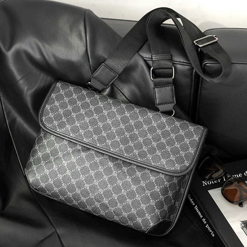 Casual Men's PU Leather Tote Crossbody Bag