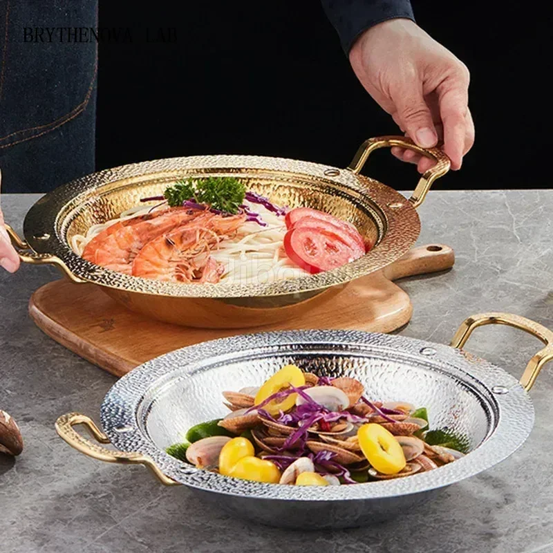 Alcohol Single person small hot pot Lobster basin alcohol Stove Pot Hotpot Stainless Thickened Steel Dry Pots Chafing Dish