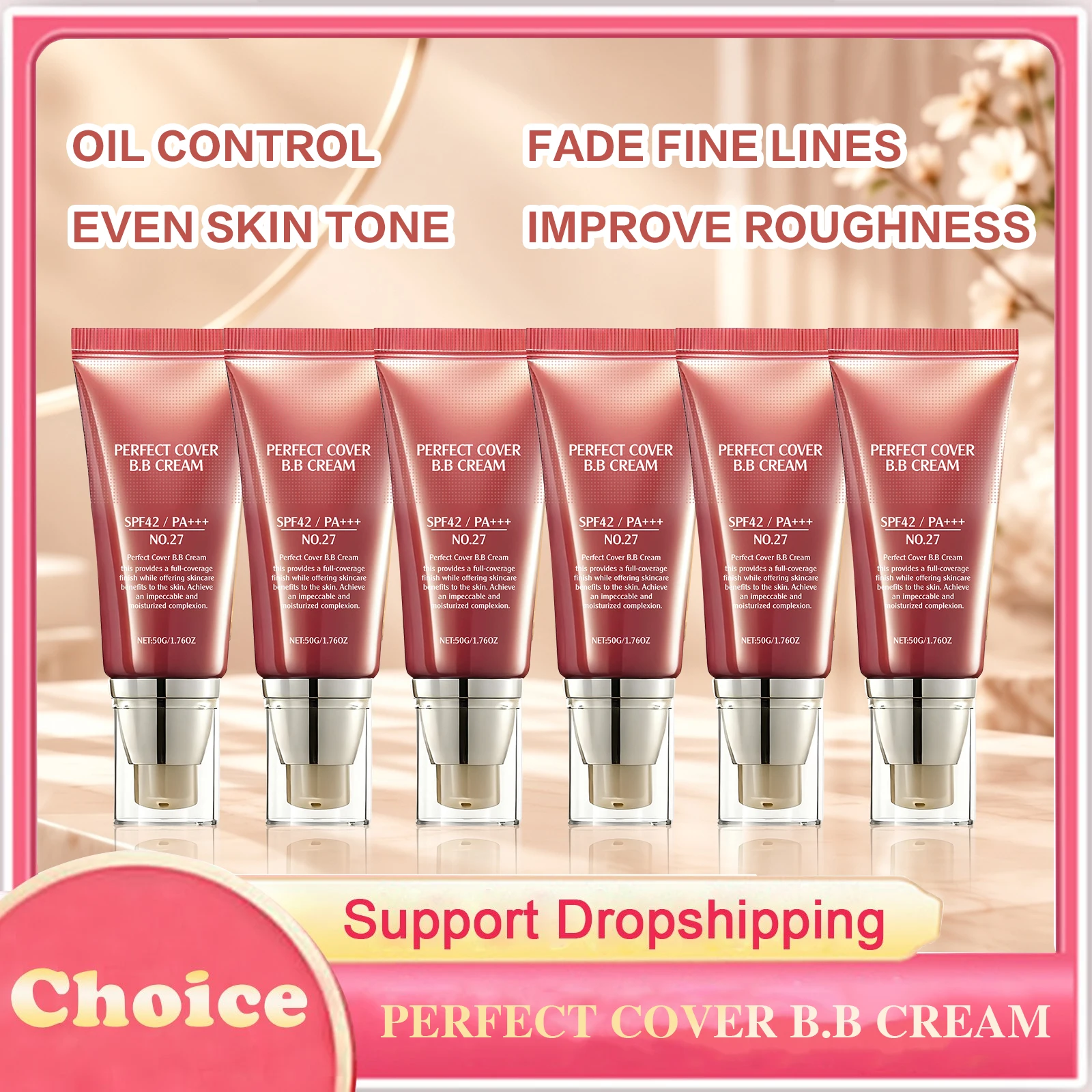 Perfect Cover BB Cream Full Coverage Oil Control Even Skin Tone Fade Fine Lines Improve Rough Lasting Moisturizing Facial Makeup